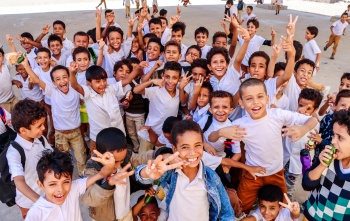 Children in school in Yemen