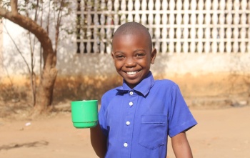 Shawn Chande, a pupil at Chiyendausiku Primary School.