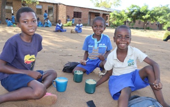 Friends enjoying their porridge