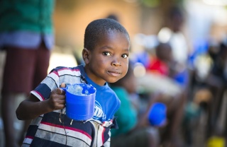 Boy with mug