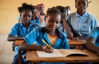 Girl writing