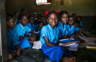 Indian girl in classroom