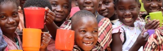 Children waiting for food