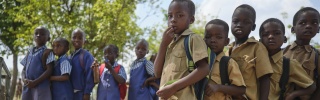 Children queuing