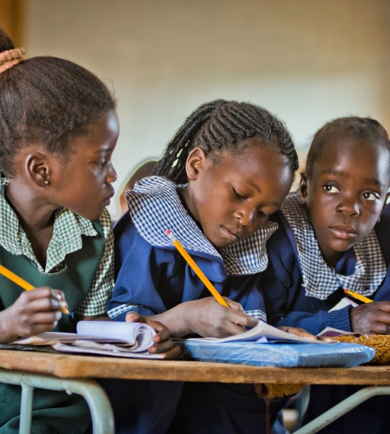 Girls in classroom