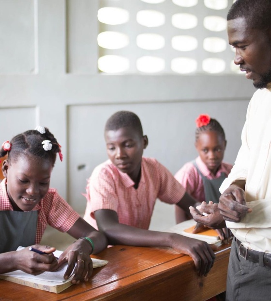 Haiti learners in school