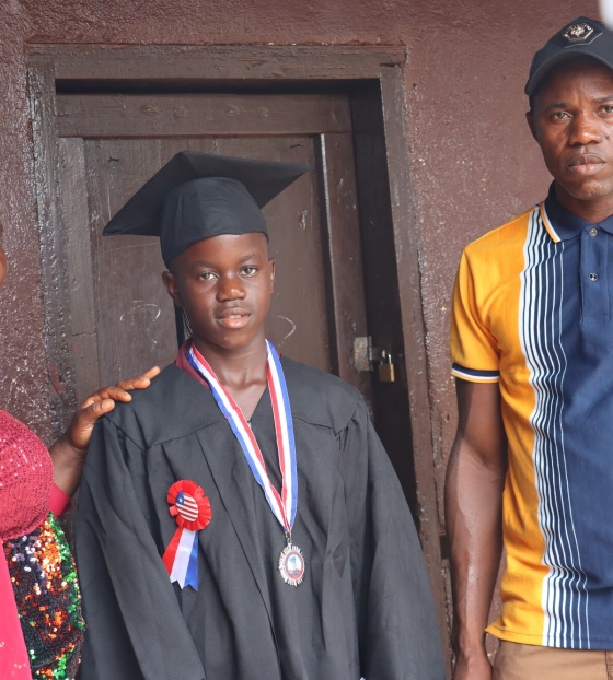 Ericson with parents