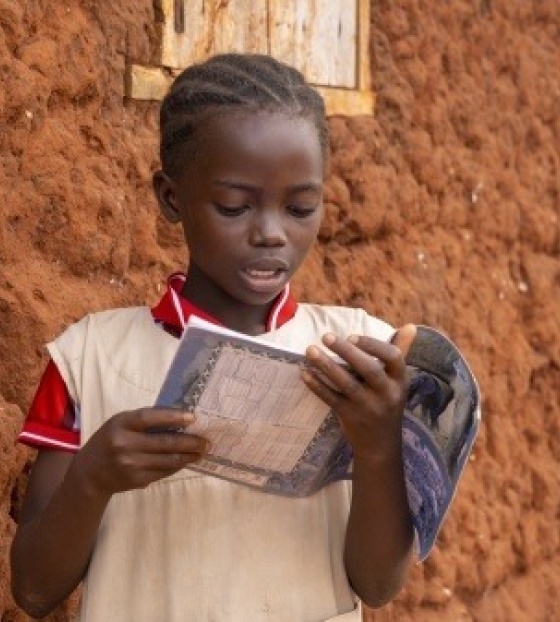 Girl reading book