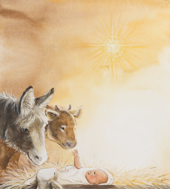 Esel, Ochs und Jesuskind