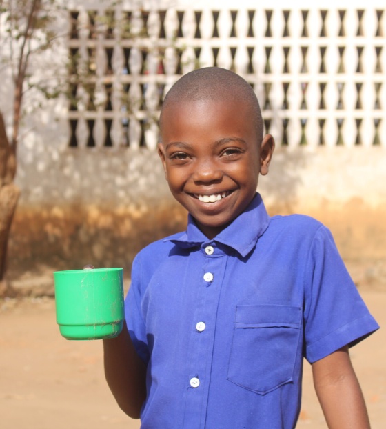 Shawn Chande, a pupil at Chiyendausiku Primary School.