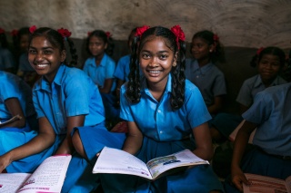Indian girl reading