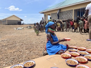 Volunteers serving Mary's Meals in Kenya
