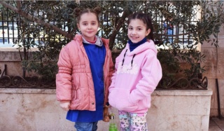 Girls in school in Syria