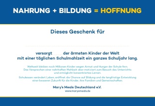 Geschenkkarte Rückseite