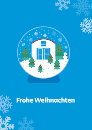 Weihnachtskarte-Schneekugel